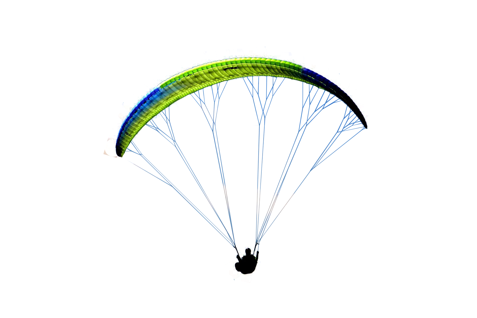Parapente au-dessus de la vallée